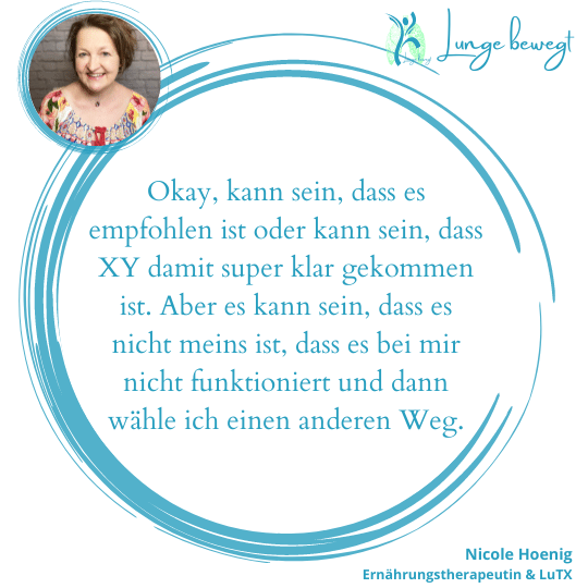 Nicole Hoenig - Zitat Lunge bewegt